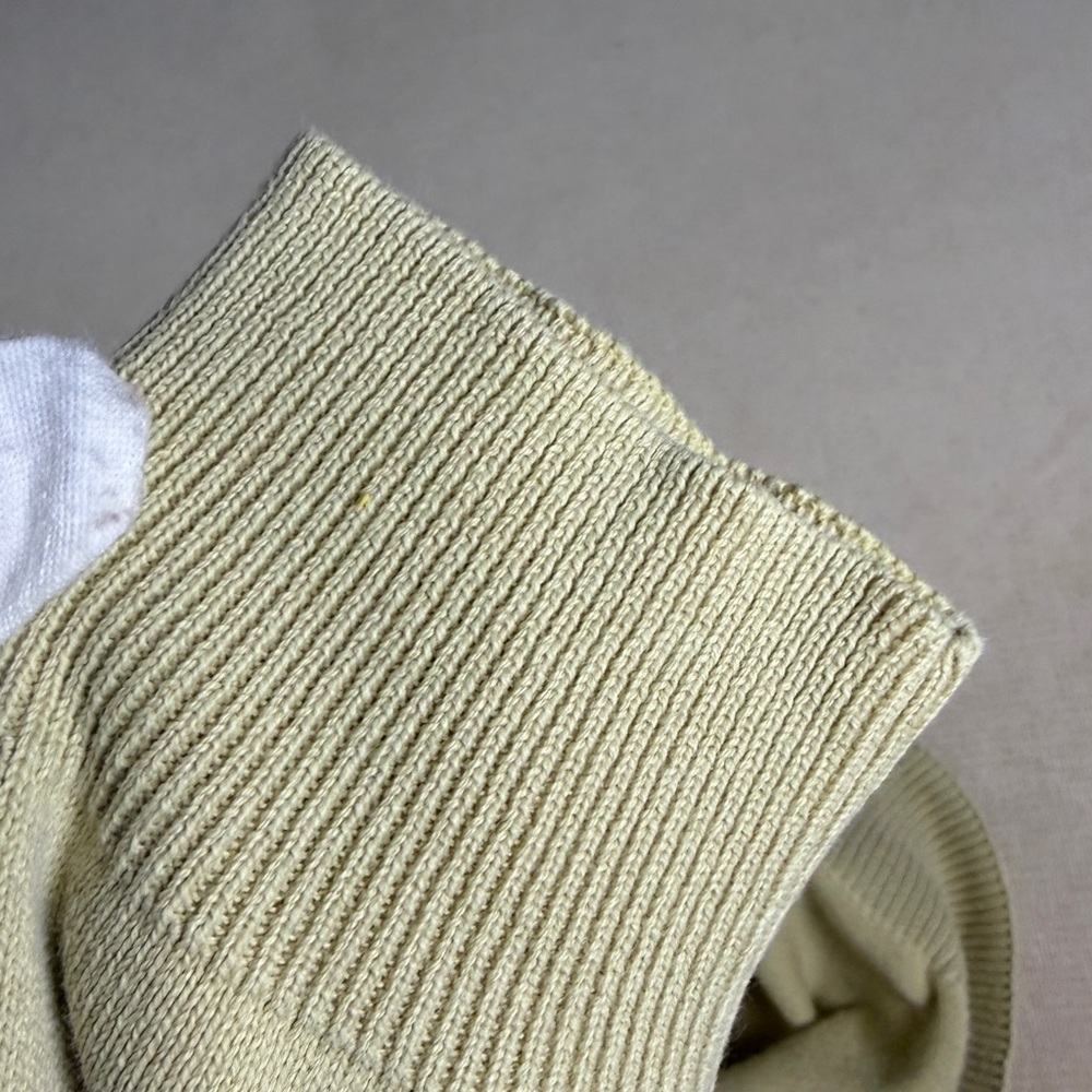 Vintage Conrad C Beige Cotton Sweater Mock Neck Size M - Picture 10 of 10